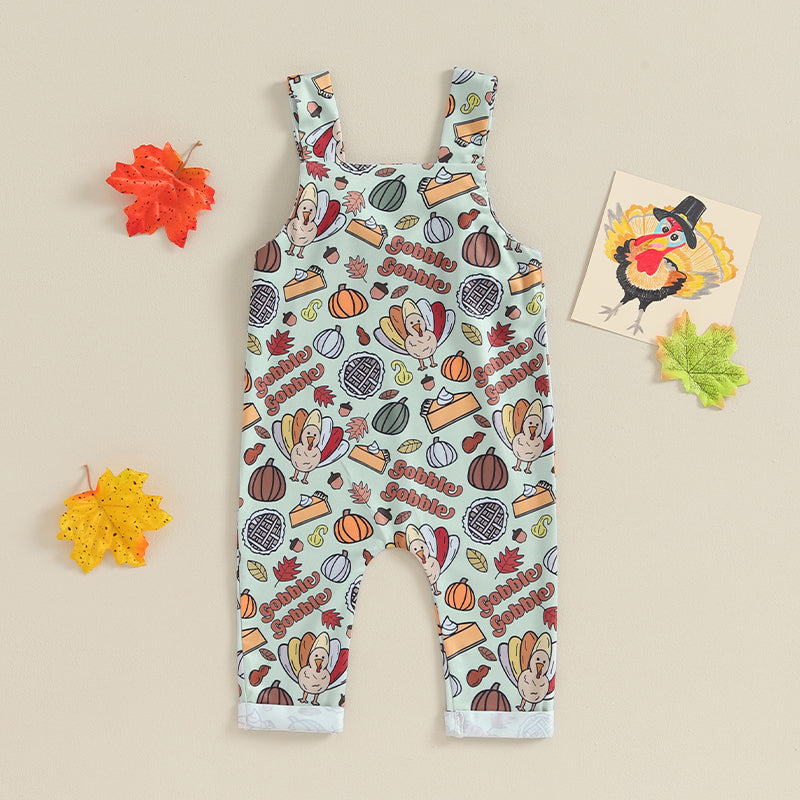 Cartoon Christmas Overall Romper
