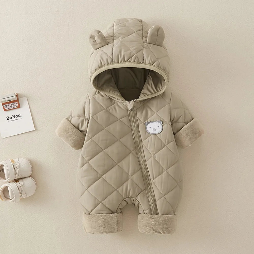 Fleece Lined Cotton Infant Romper