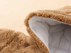 Baby Bear Hooded Winter Romper, Warm Cotton Jumpsuit