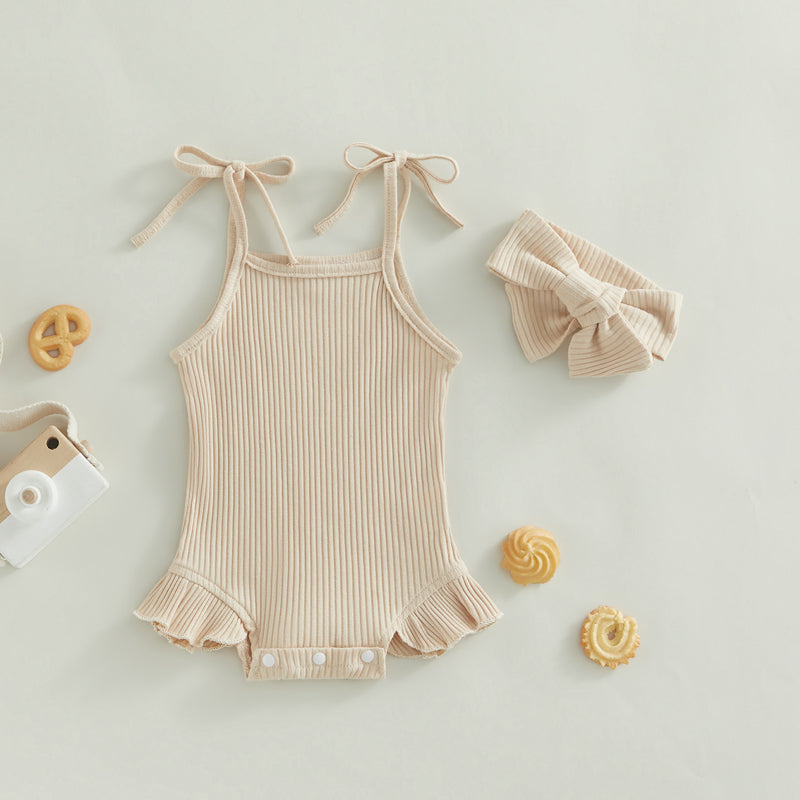 Tie-Up Strap Baby Outfit