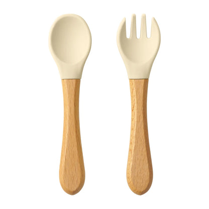 Wooden Handle Spoon Fork