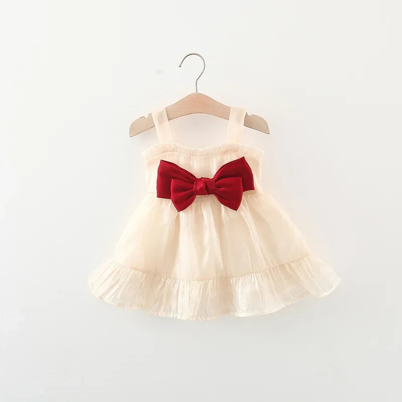Sweet Bow Silk Princess Dress