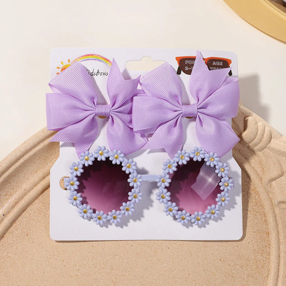 3Pcs/set Hairclips Sunglasses