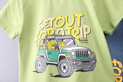 Cotton Car Print Boys Set