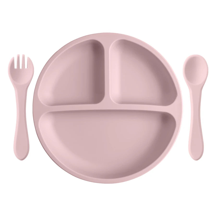 Training Silicone Tableware Set With Spoon Fork - PAMU8