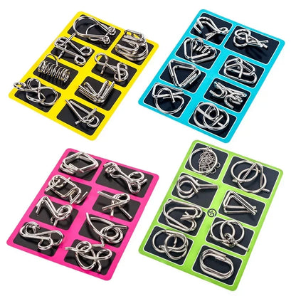 8Pcs Metal Montessori Puzzle