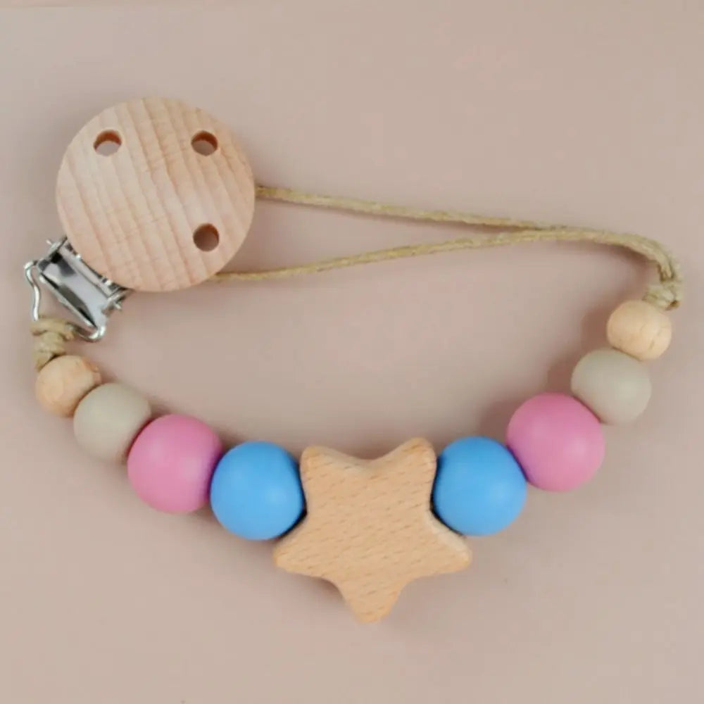 Wood Baby Pacifier Chain - PAMU8