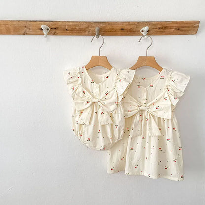 Cherry Girls Bow Jumpsuit