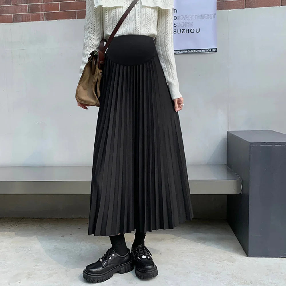 Pleated Thick Warm Maternity Skirts