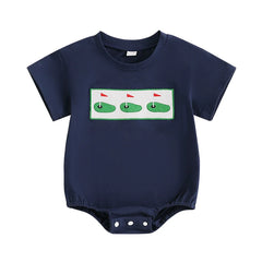 Golf Embroidery Crewneck Romper