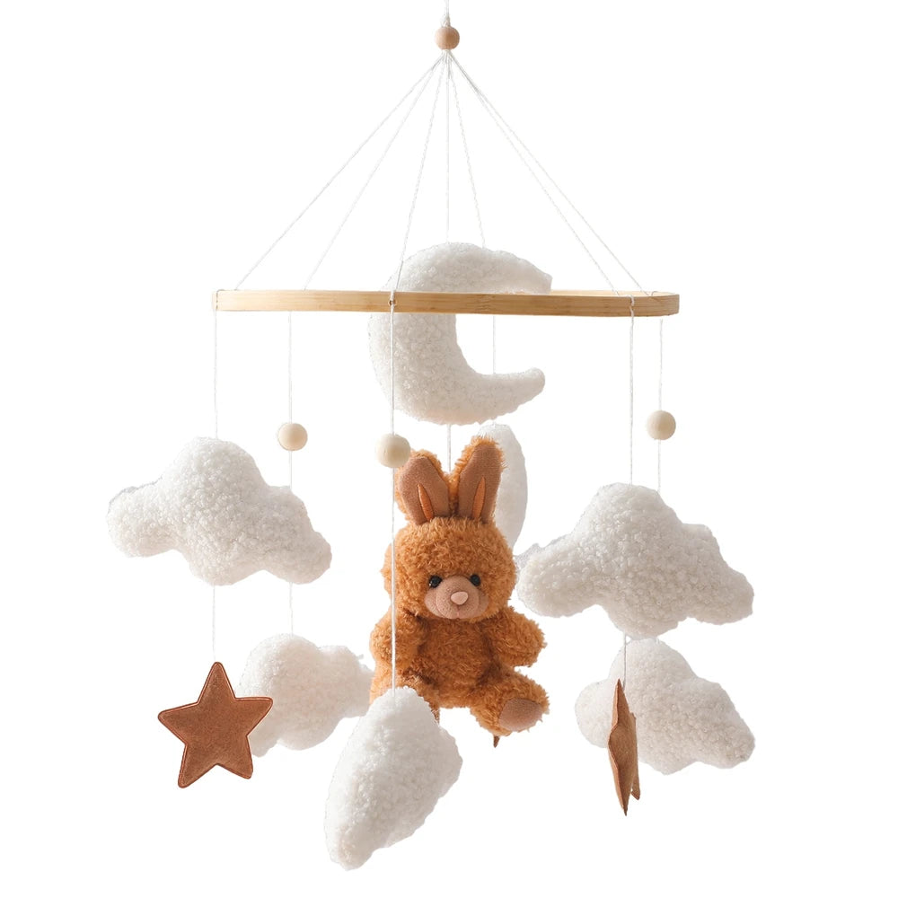 Baby Crib Mobile Wooden Rattle Toy
