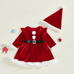 Santa Velvet Romper Outfit