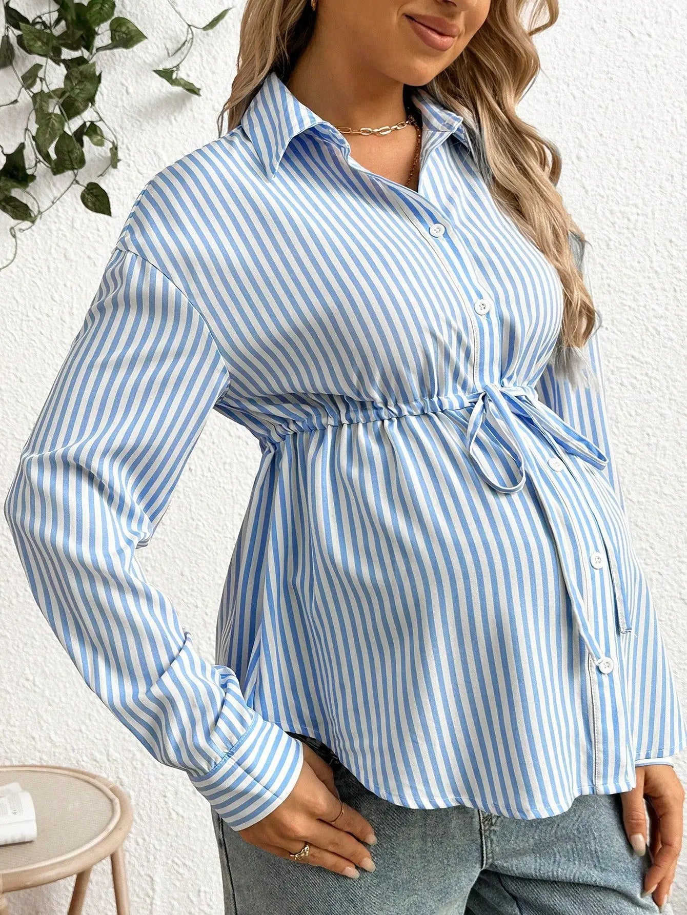 Casual Pregnant Women Striped Shirt