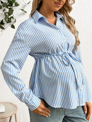 Casual Pregnant Women Striped Shirt