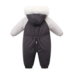 Wool Lined Infant Down Romper