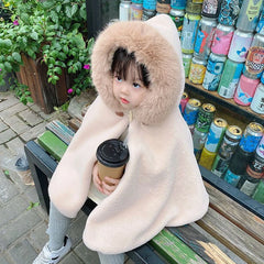 Princess Hooded Faux Fur Winter Cape