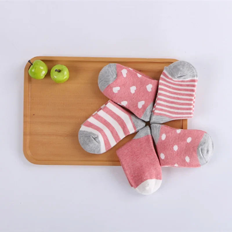 5 Pairs Cute Cat Baby Socks