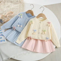 Cute Flower Bow Girls Outfit