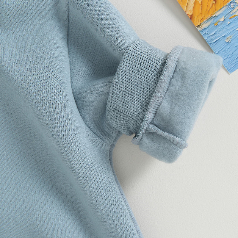 Baby Boys' Letter Embroidery Bodysuit, Fall Sweatshirt