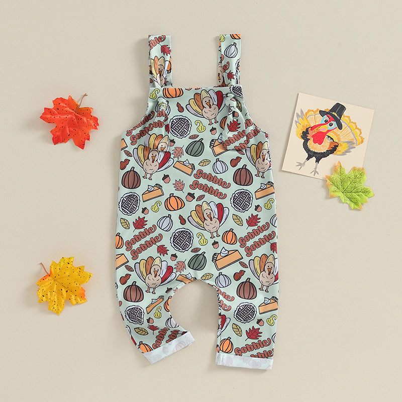 Cartoon Christmas Overall Romper