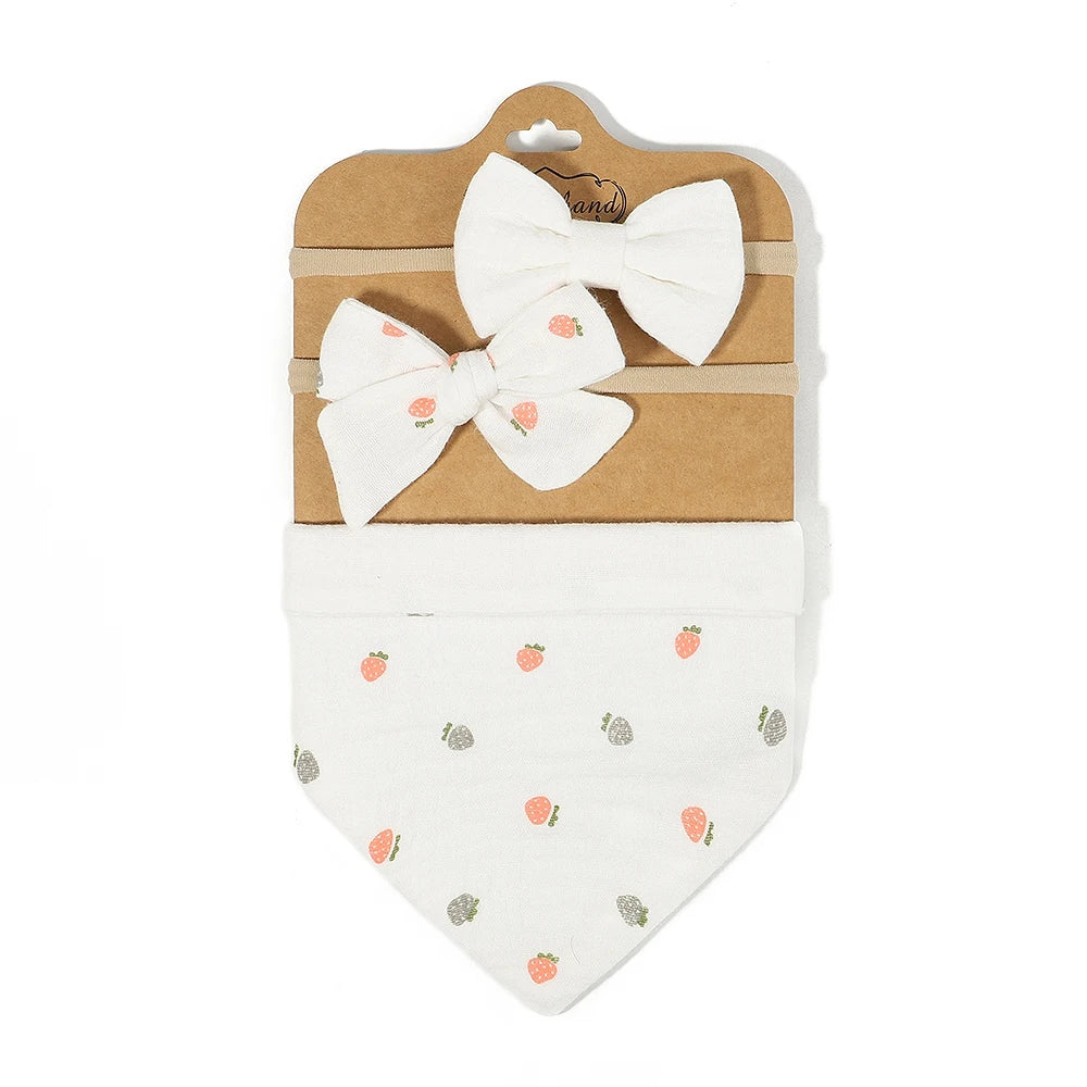 3Pcs BabyBibs with Bow