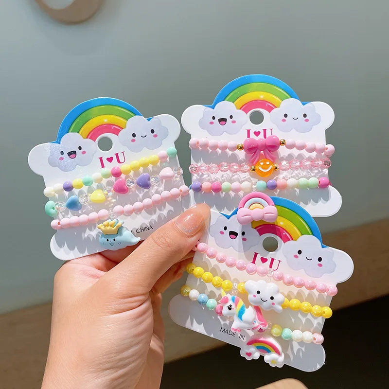 Colorful resin charm bracelets for little girls kids jewelry USA