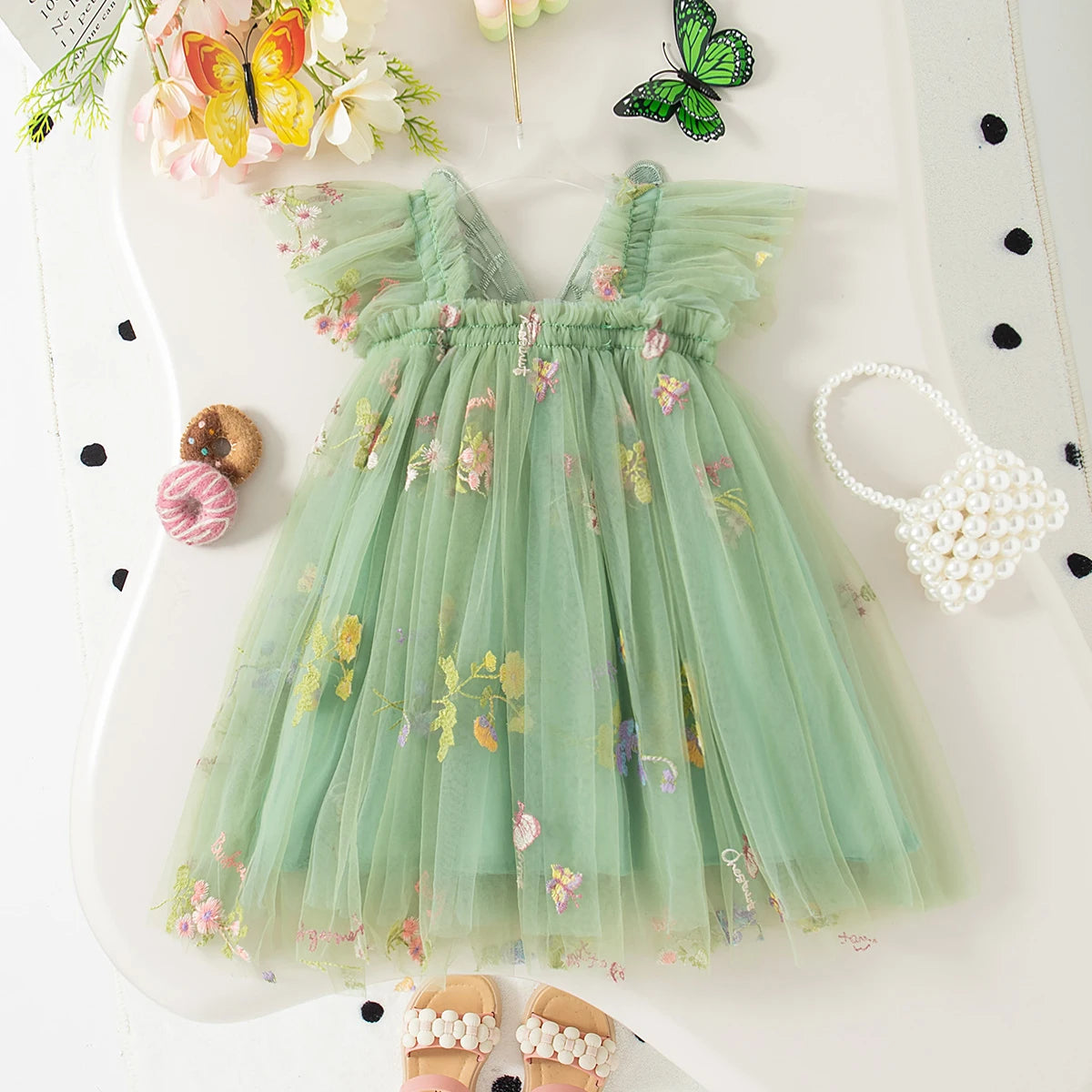 Floral Chiffon Sleeveless Dress