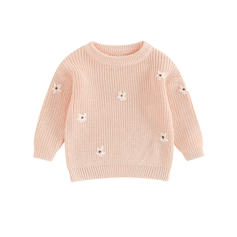 Girls Winter Flower Sweater - PAMU8
