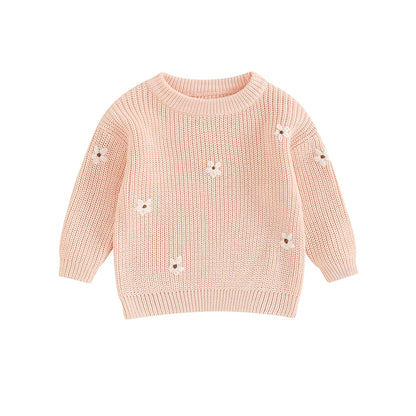 Girls Winter Flower Sweater - PAMU8
