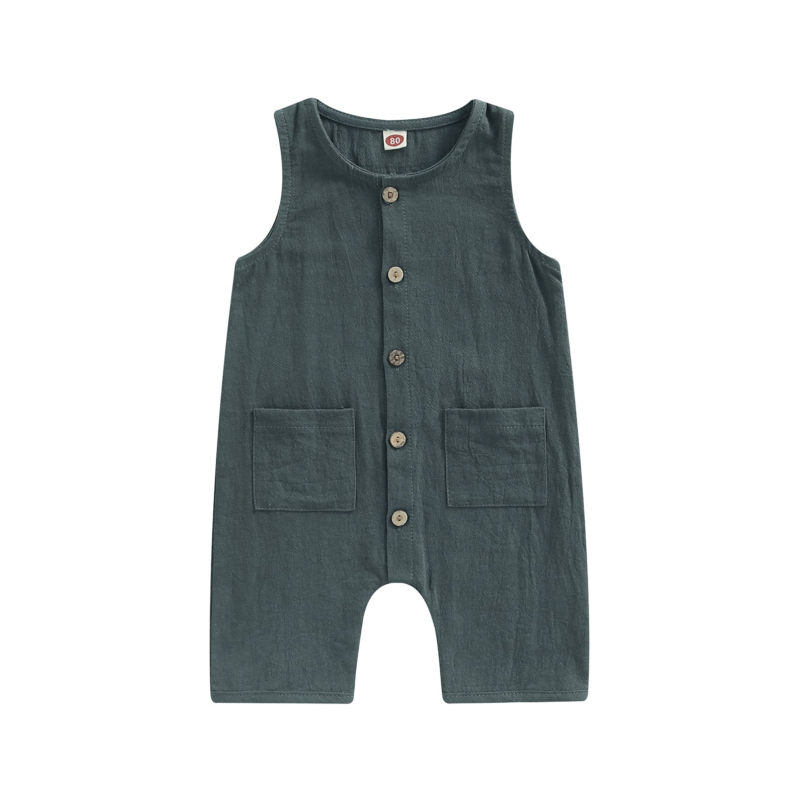 Button Down Baby Romper
