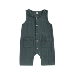 Button Down Baby Romper