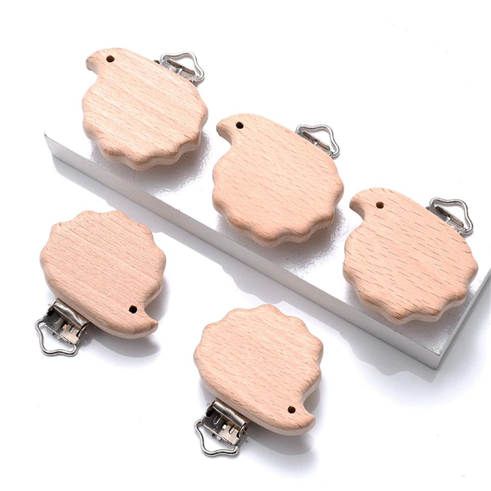 Wooden Animal Pacifier Clips Holder - PAMU8