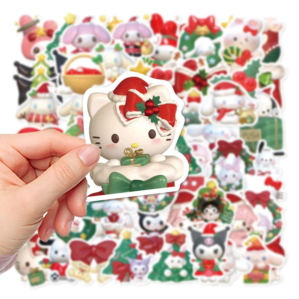 62Pcs Christmas Stickers