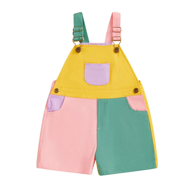 Toddler Overall Shorts, Adjustable Strap Suspender Romper