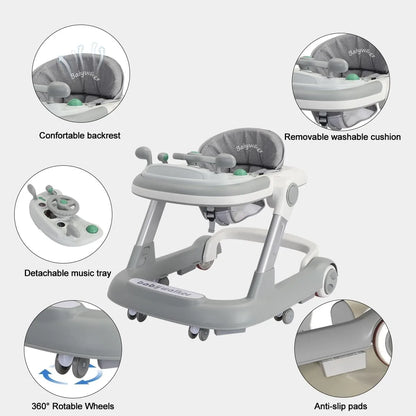 Baby Walker with Removable Feeding Tray