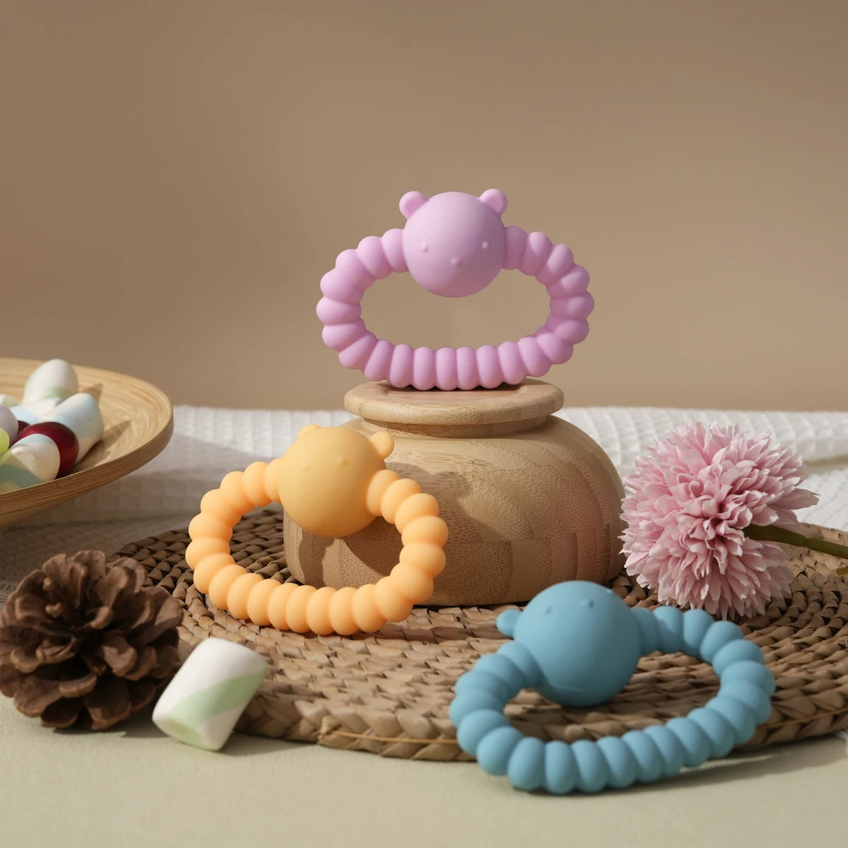 Baby Silicone Rattle Toy