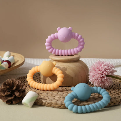 Baby Silicone Rattle Toy