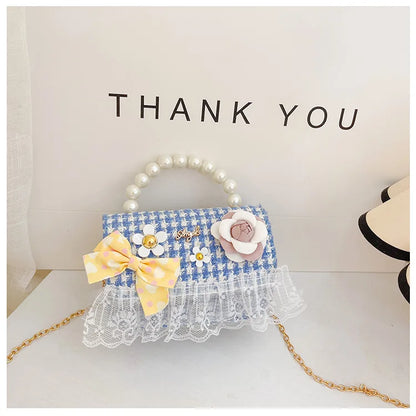 Flower Plaid Handbag