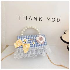 Flower Plaid Handbag for Girls (Ages 2-4)