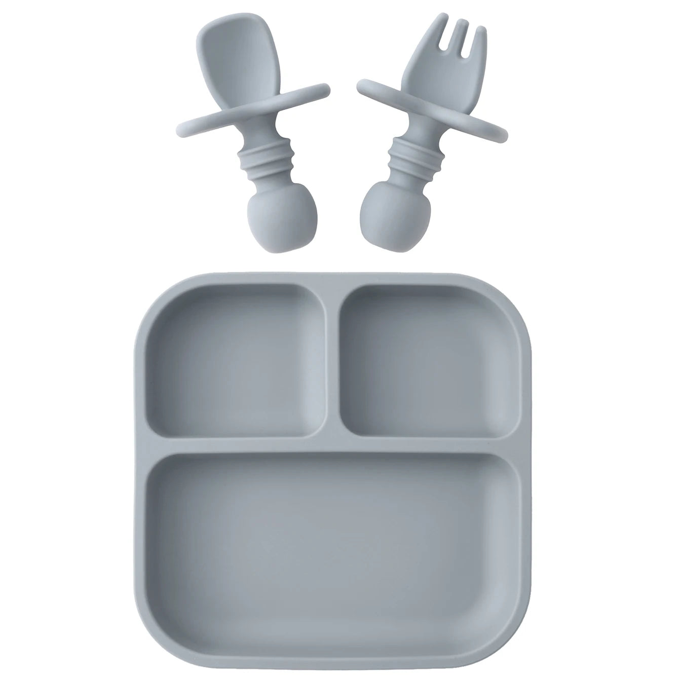 Colorful Silicone Baby Feeding Set, 2 Pieces