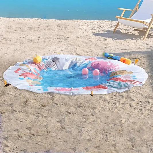 Portable Beach Kiddie Pool for Toddlers | Foldable Water Play