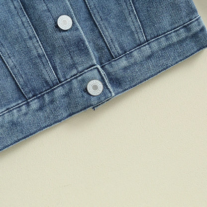 Casual Embroidery  Kids Coat