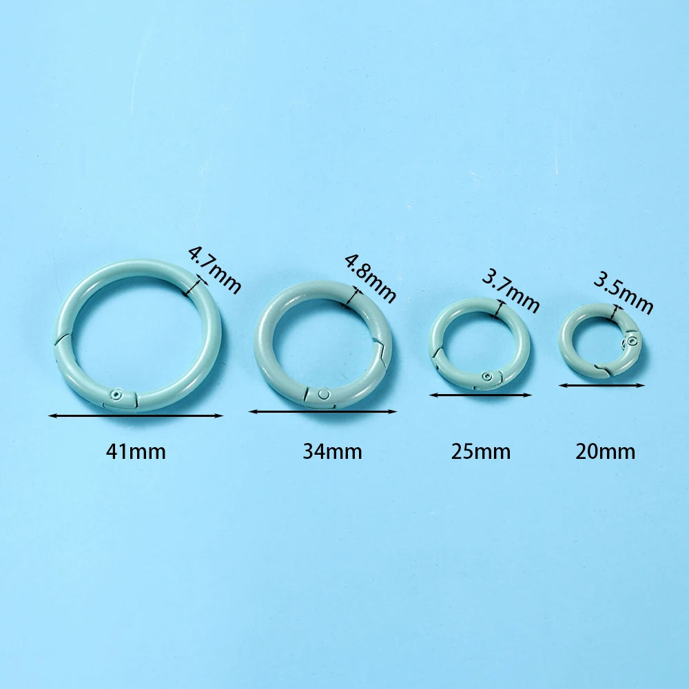 Metal O-Ring Keychain Clasps, 5-Pack Craft Clips