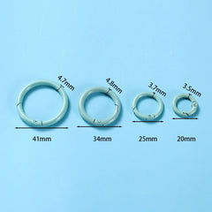 Metal O-Ring Keychain Clasps, 5-Pack Craft Clips