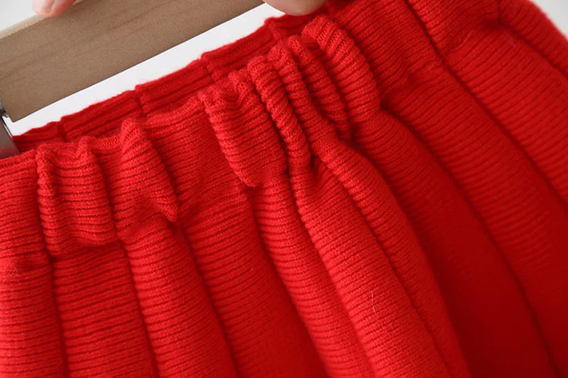 Flutter Sleeve Knitted Sweater Set