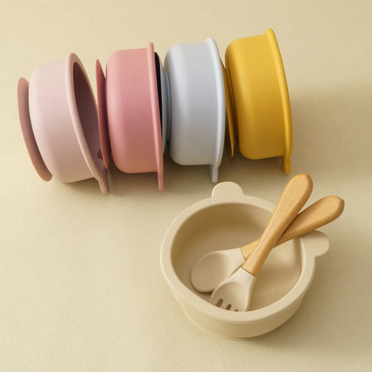 Wooden Handle Spoon Fork Bowl