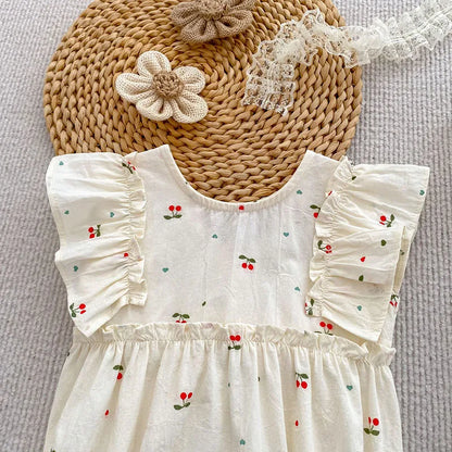 Cherry Girls Bow Jumpsuit