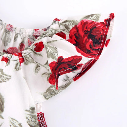 Floral Summer Baby Girls Bodysuit