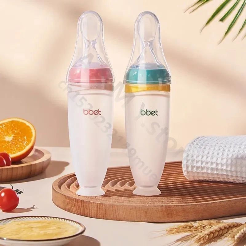 Baby Squeeze Feeding Bottle for Cereal and Puree