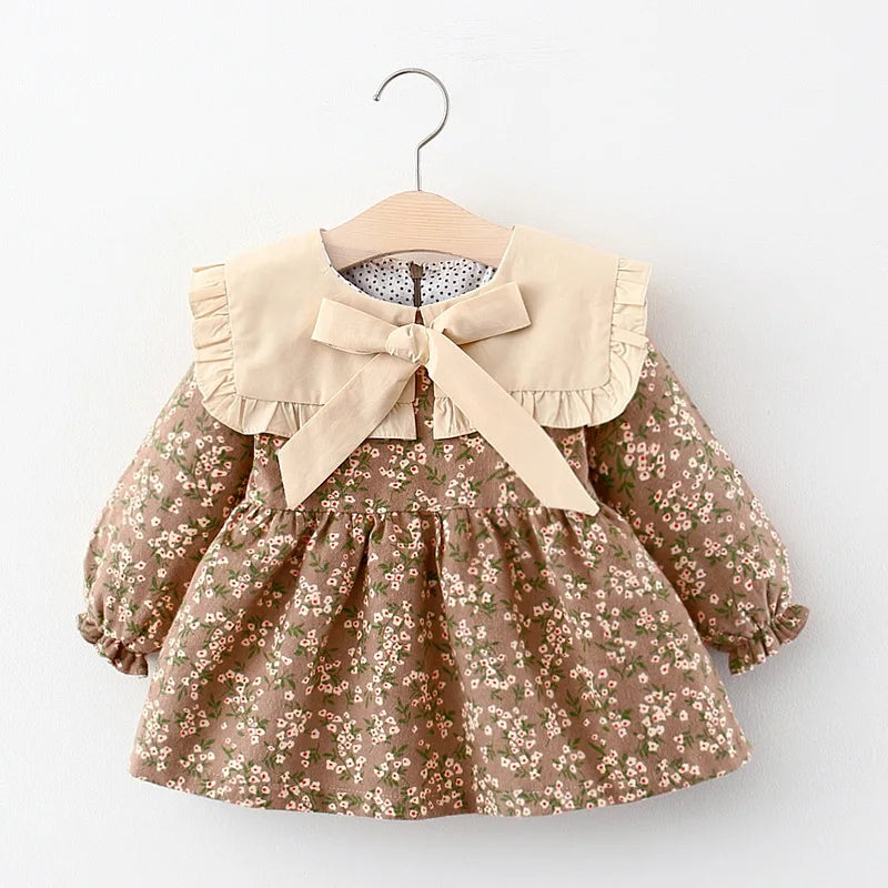Long Sleeve Printed Princess Dress